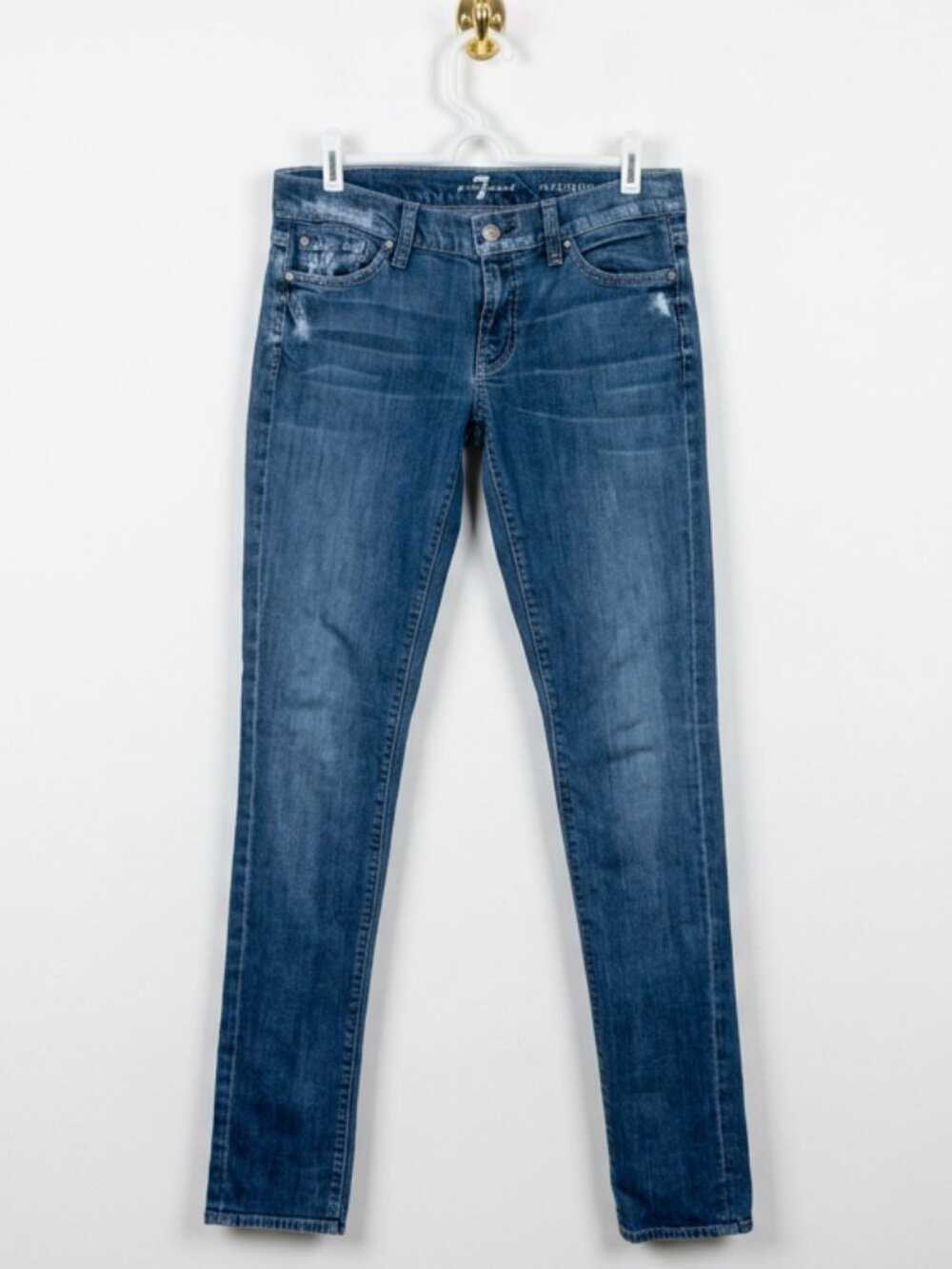 7 For All Mankind Roxanne Skinny Jeans - Medium Wash (Size 27)